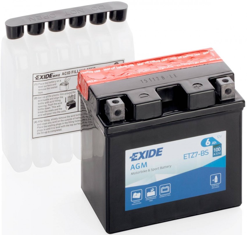 Акумуляторна батарея  EXIDE ETZ7-BS = YTZ7-BS