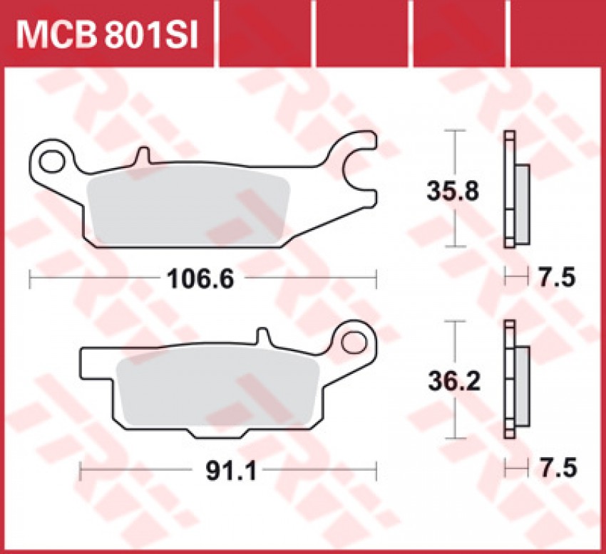 Комплект гальмівних колодок TRW LUCAS MCB801SI