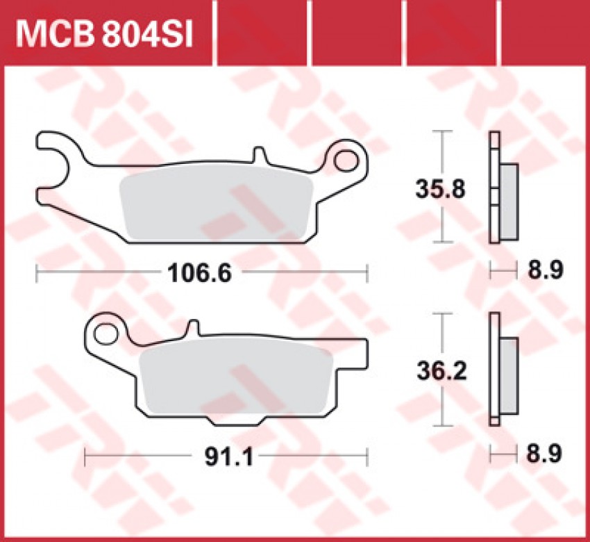 Комплект гальмівних колодок TRW LUCAS MCB804SI