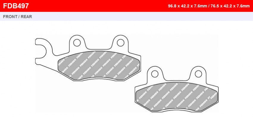 Гальмівні колодки FE FDB497P = FDB497P-AXLE=F/R