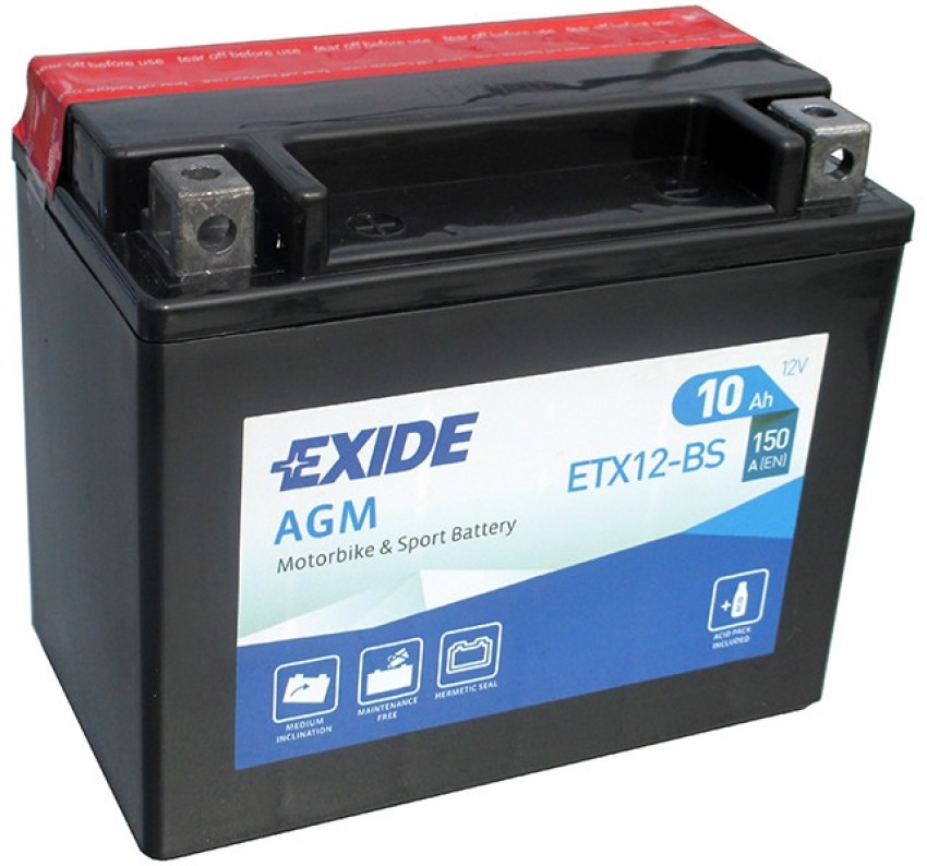 Акумулятор EXIDE YTX12-BS = ETX12-BS AGM 10Ah 150A