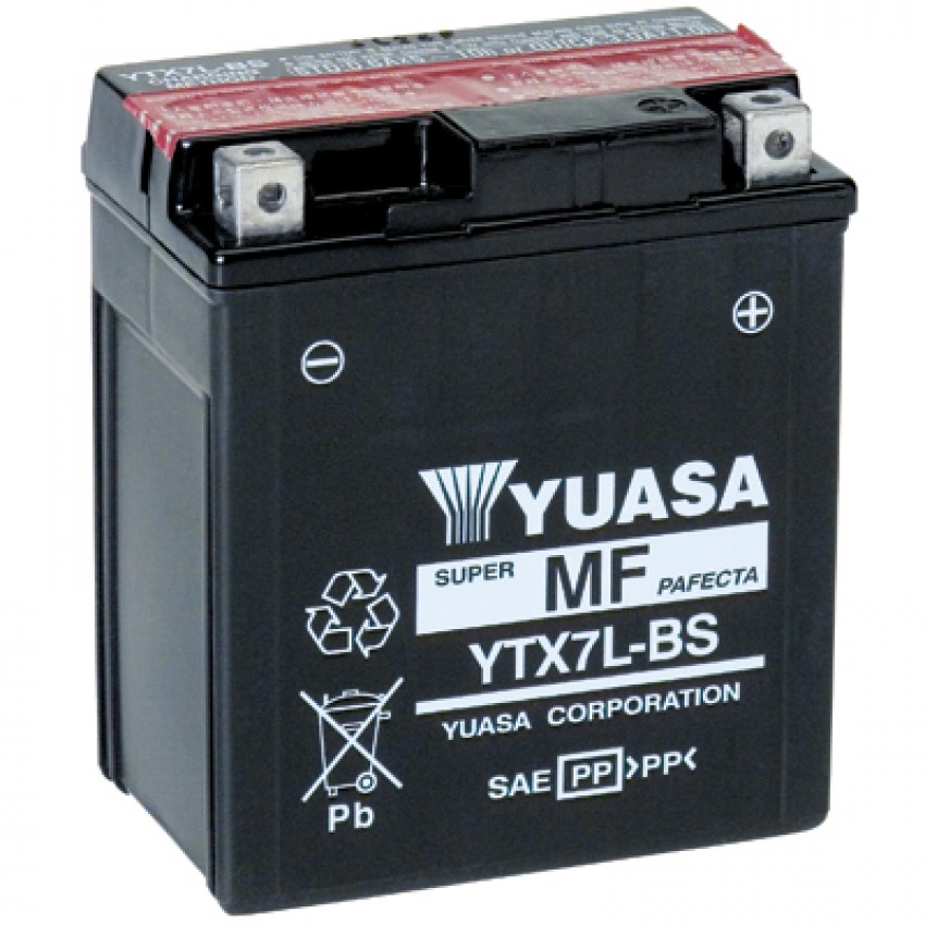 Акумулятор сухозаряджений YUASA YTX7L-BS AGM 6Ah 100A