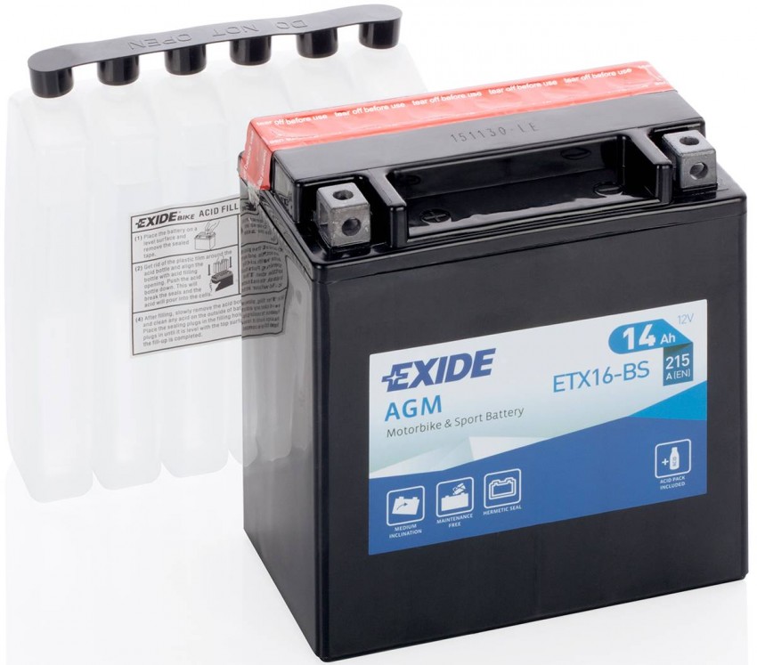 Акумуляторна батарея EXIDE ETX16-BS = YTX16-BS