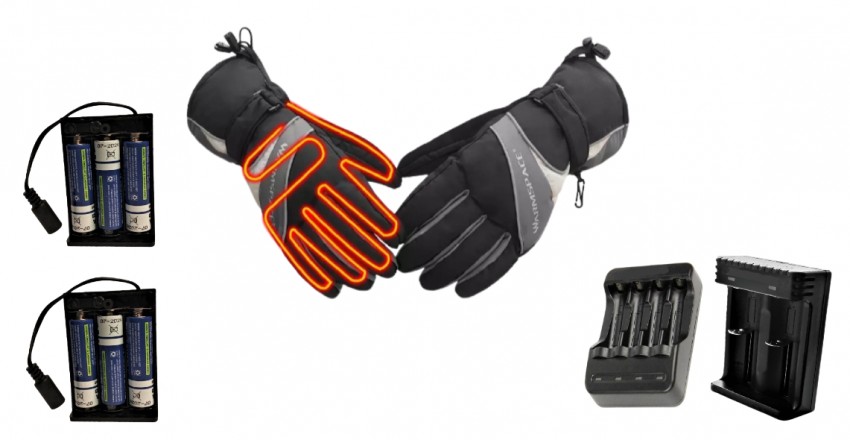 Перчатки с подогревом каждого пальца WARMSPACE P4 АА 4.5V