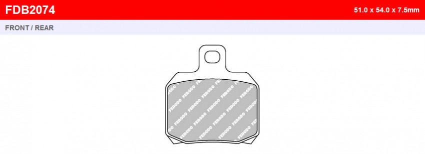 Гальмівні колодки FE FDB2074P = FDB2074P-AXLE=F/R