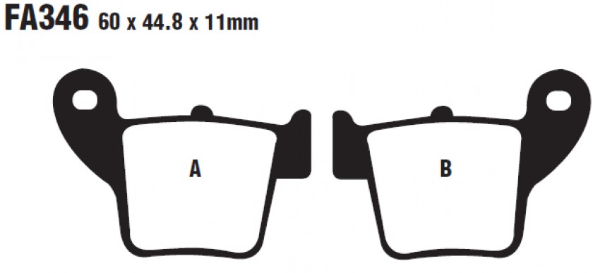 Комплект синтетичних гальмівних колодок EBC  FA346R